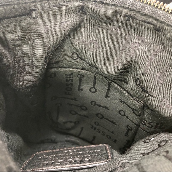 Fossil soft black leather crossbody purse - Picture 7 of 13